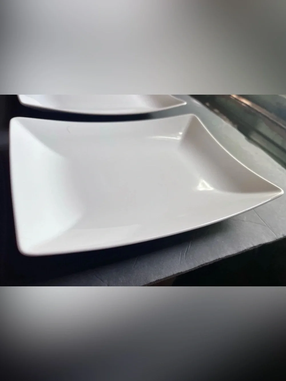 IKEA Modern White Ceramic Serving Plates & Wave Bowls 6 Pc Set New